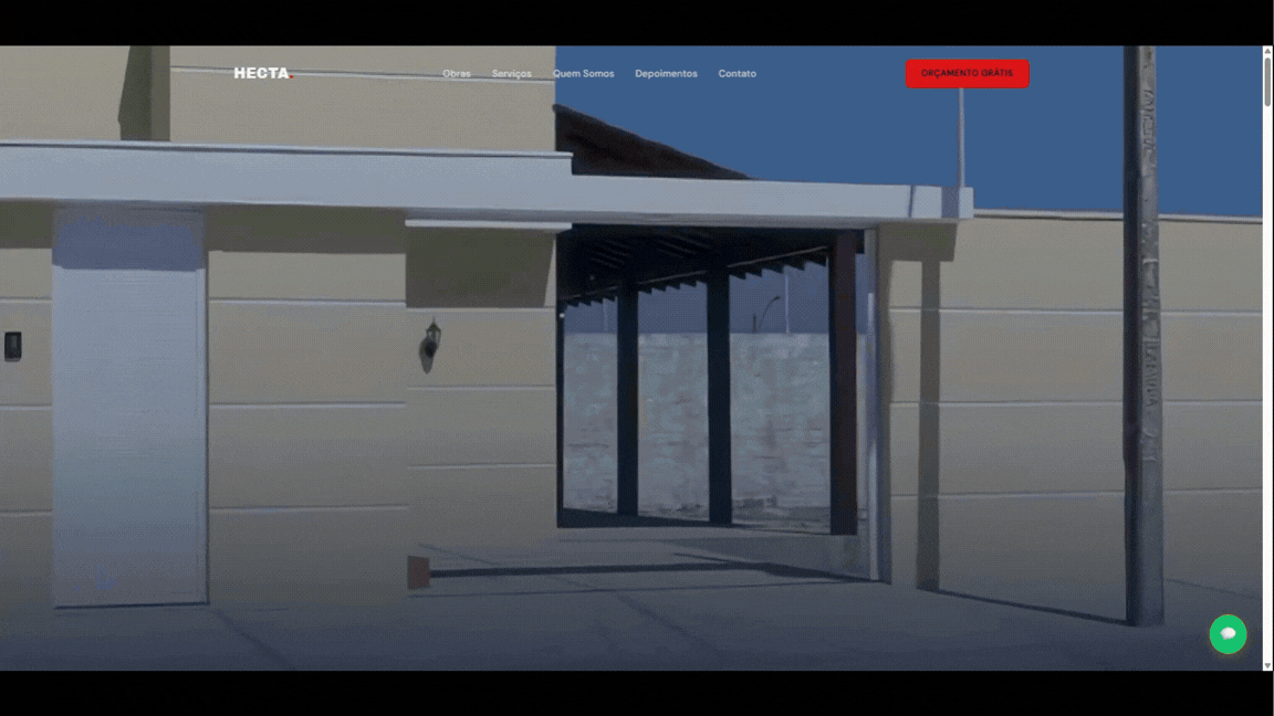 Demonstração do site — Imóveis e construção